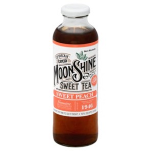 Moonshine Sweet Tea Sweet Peach 16oz glass bottle